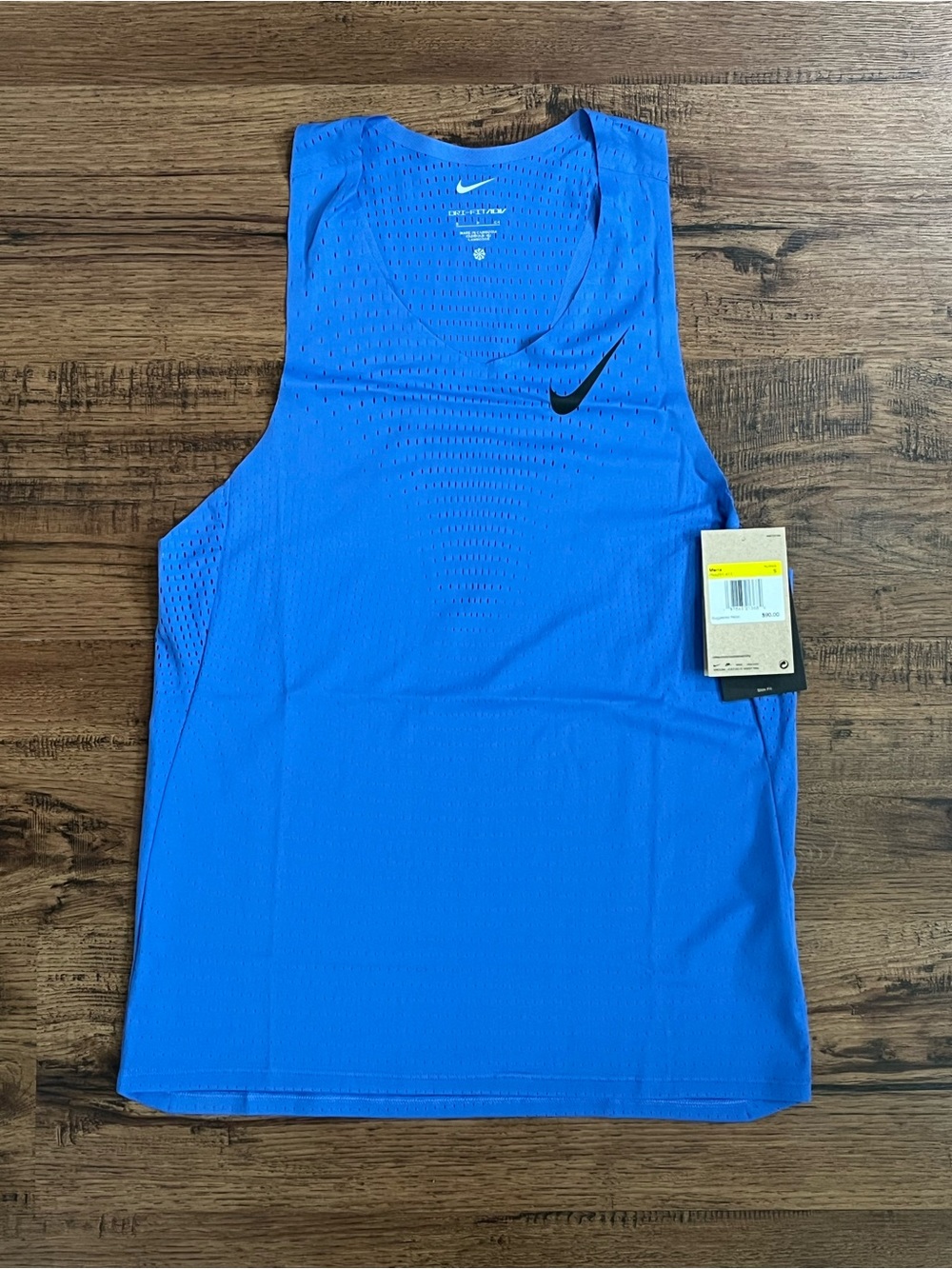 Nike Dri Fit ADV AeroSwift Running Singlet ‘Blue Black’ (size mens S)
